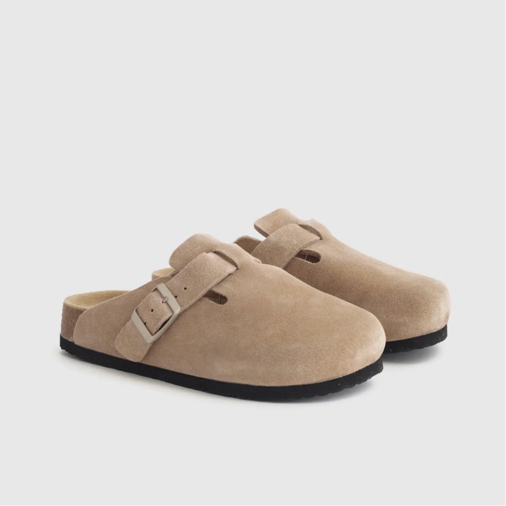 Quince Water Repellant Suede Clog Mule